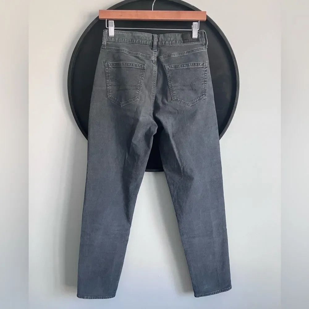 AMERICAN EAGLE Grey Corduroy High Rise Pants Size 0 - Picture 5 of 14